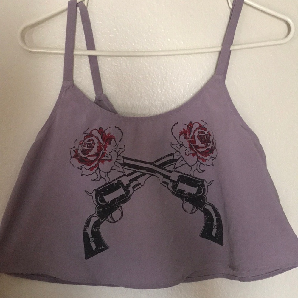 Guns & roses crop top